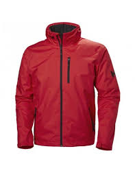 HH Mens Crew Hooded Midlayer Jacket Red 162 2.0