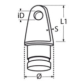 Tube End Plug For Bimini Fittings S/S A4 25MM Part No 8327425