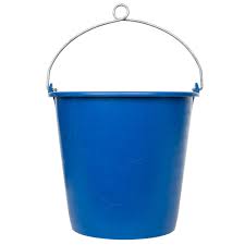 Bucket In Blue PVC With S/S Handle