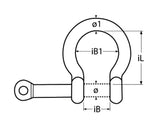 Bow Shackle With ++Captive Pin++ 10 MM Bl/Kg 5400 Part No 8222410