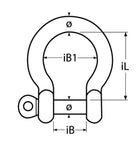 Bow Shackle A4 Stainless ( Various Sizes )