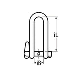 Key Pin Shackle A4 Stainless