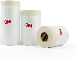 Masking Film With White Mask Tape 3M ( Various Sizes )